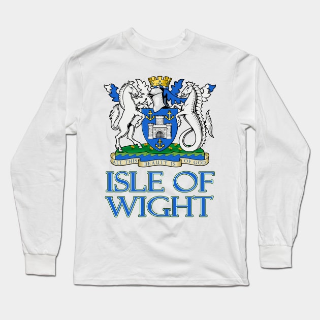 Isle of Wight, England - Coat of Arms Design Long Sleeve T-Shirt by Naves